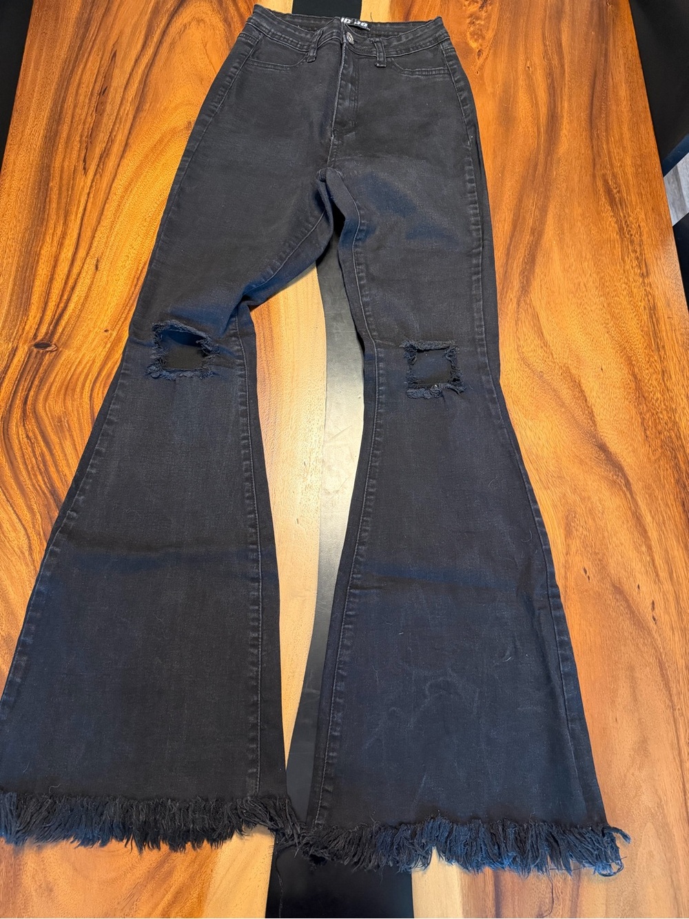 Dressed in LALA Distressed Flare Jeans